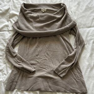 Caslon Taupe Cowl Neck Sweater